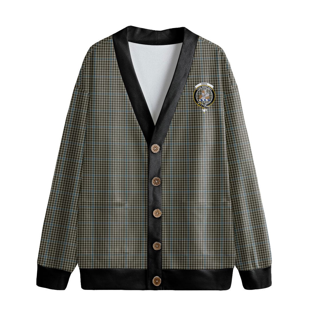 Haig Check Tartan Crest Knitted Fleece Cardigan