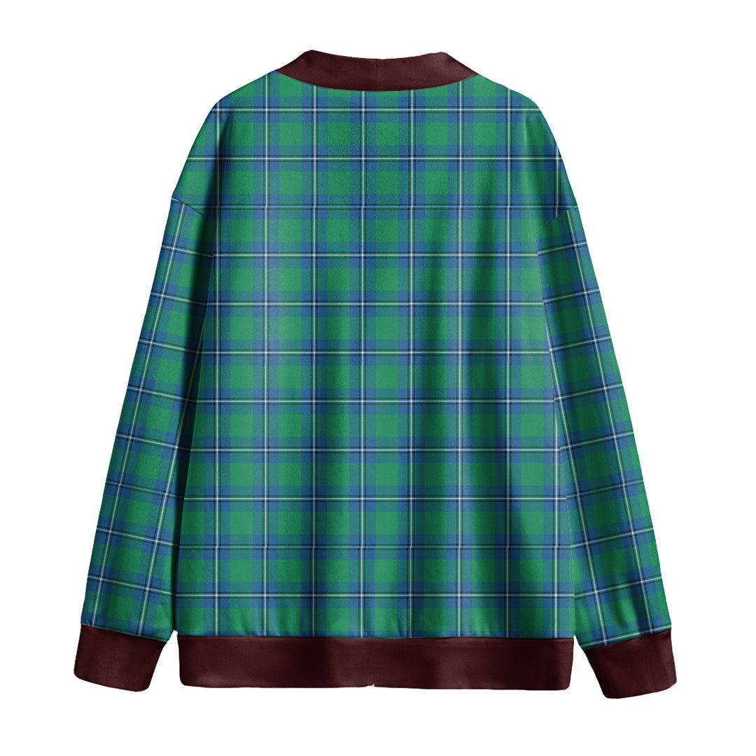 Irvine Ancient Tartan Plaid Knitted Fleece Cardigan