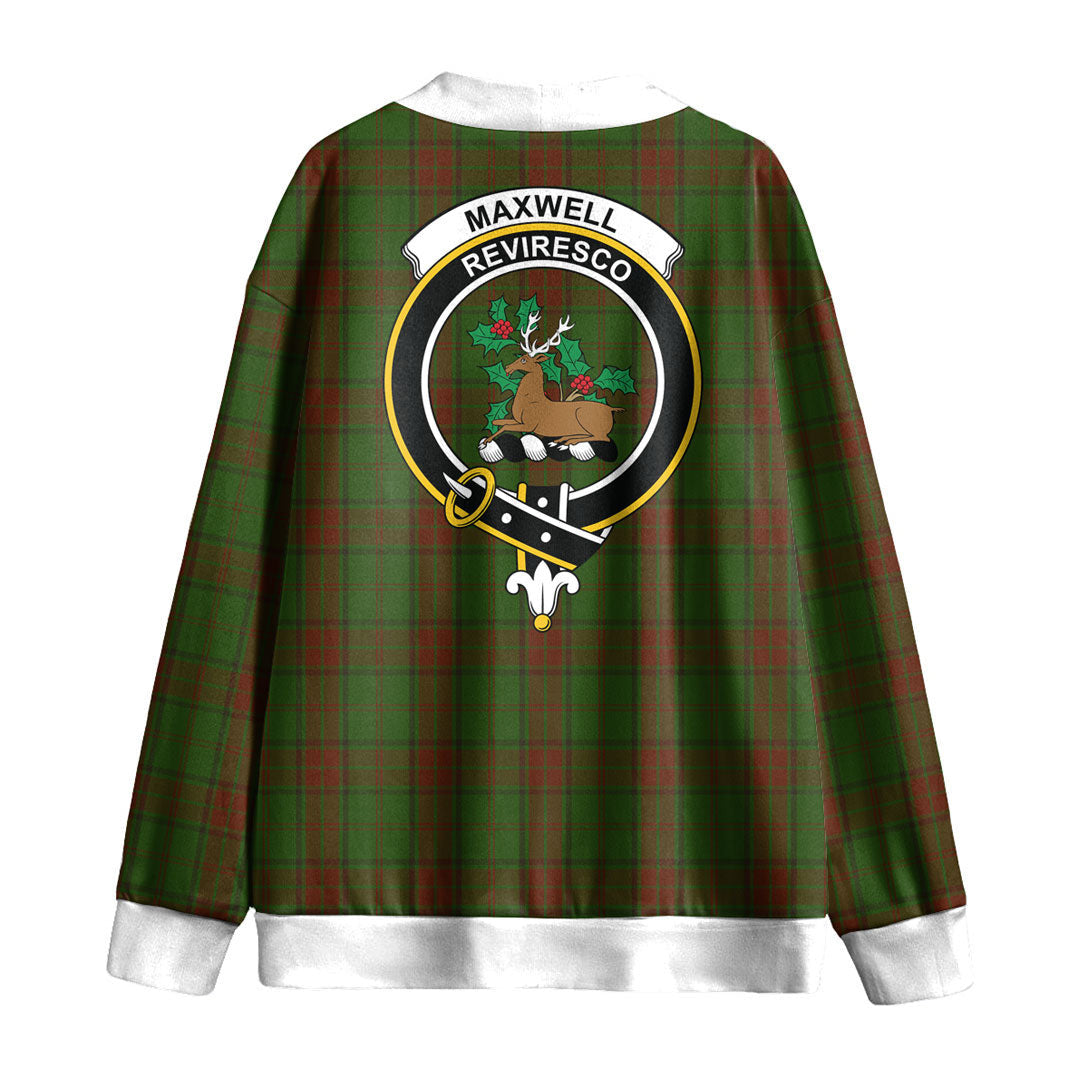 Maxwell Hunting Tartan Crest Knitted Fleece Cardigan