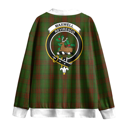 Maxwell Hunting Tartan Crest Knitted Fleece Cardigan