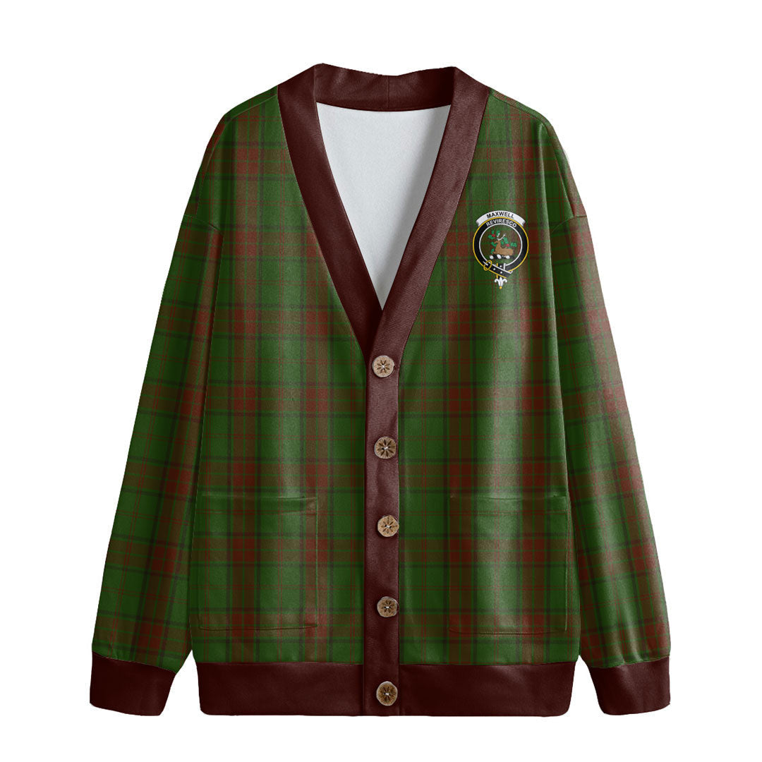 Maxwell Hunting Tartan Crest Knitted Fleece Cardigan