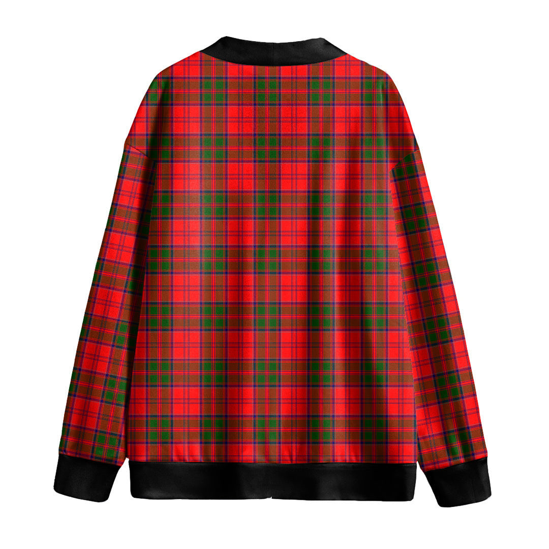 Grant Modern Tartan Plaid Knitted Fleece Cardigan