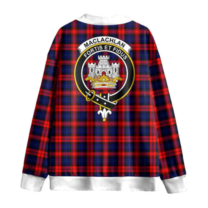 MacLachlan Modern Tartan Crest Knitted Fleece Cardigan