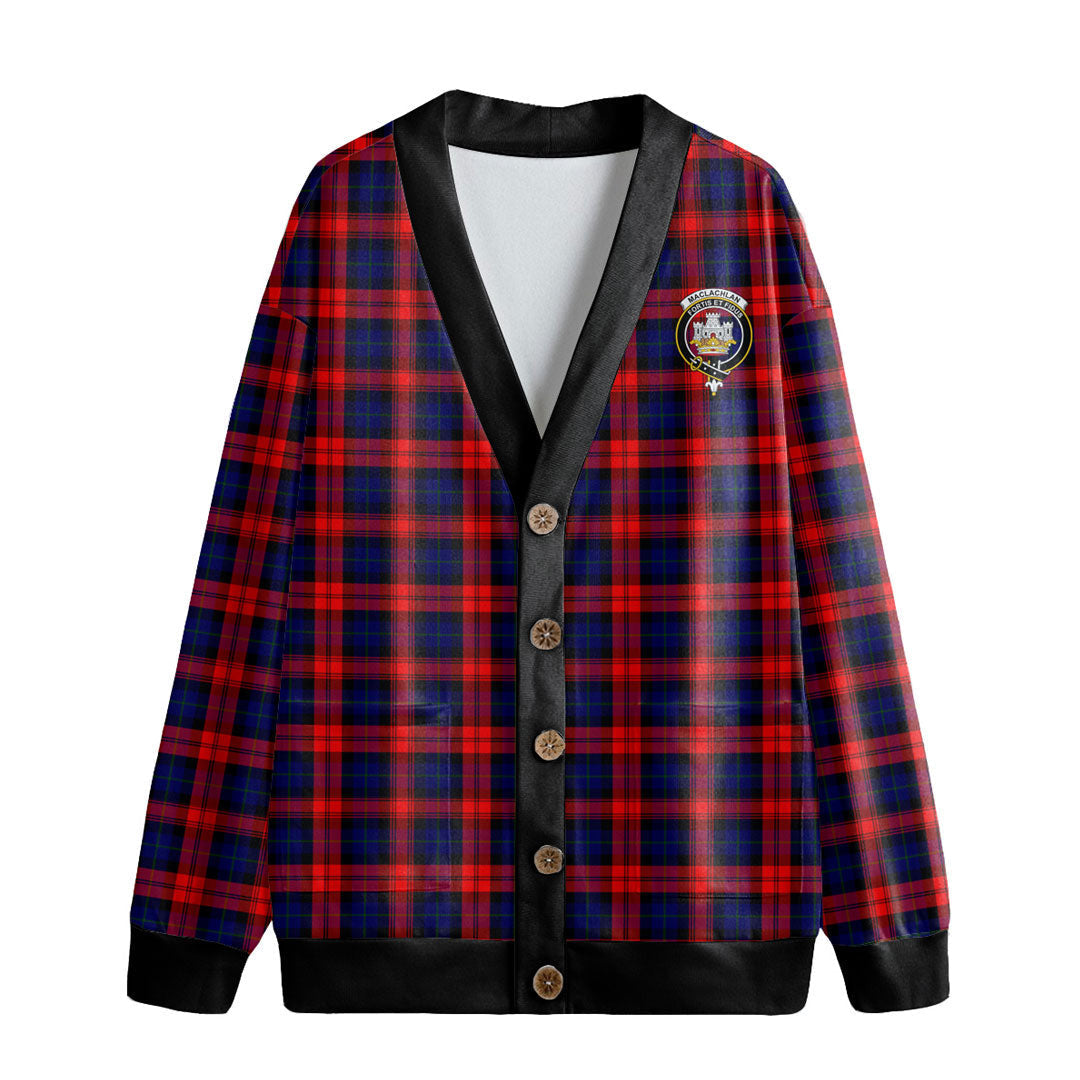 MacLachlan Modern Tartan Crest Knitted Fleece Cardigan