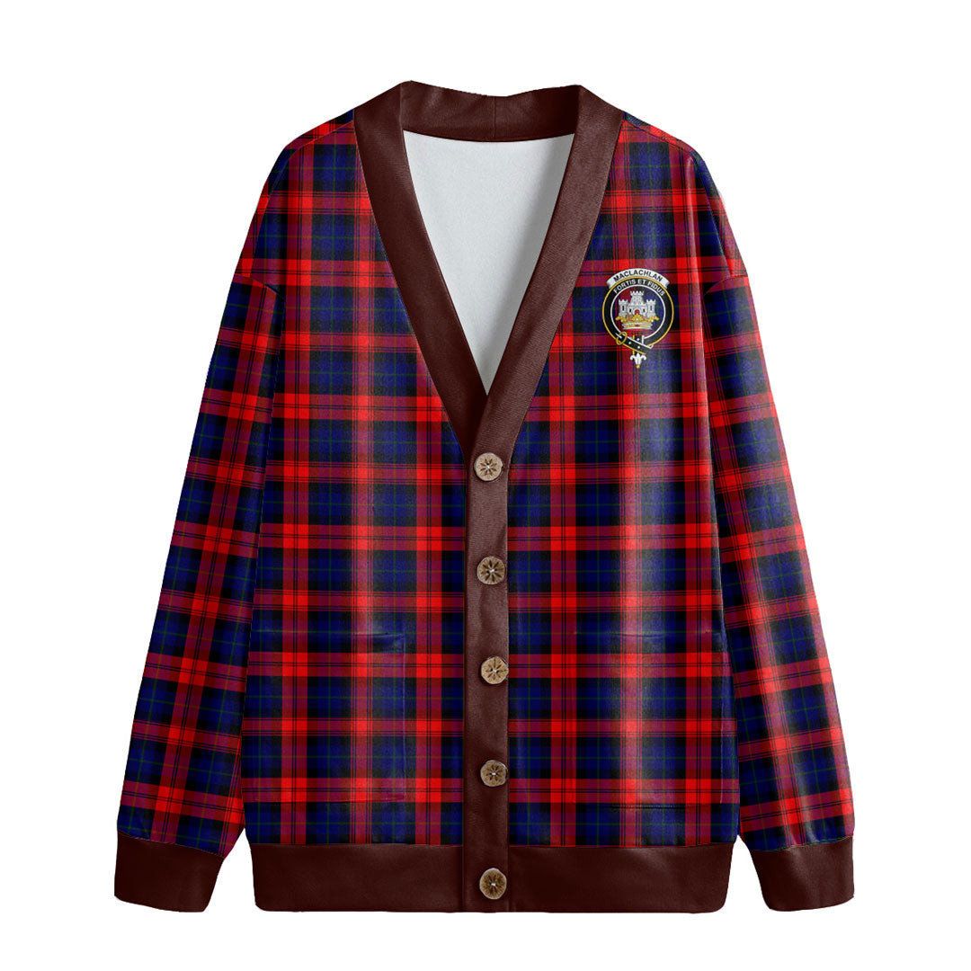 MacLachlan Modern Tartan Crest Knitted Fleece Cardigan