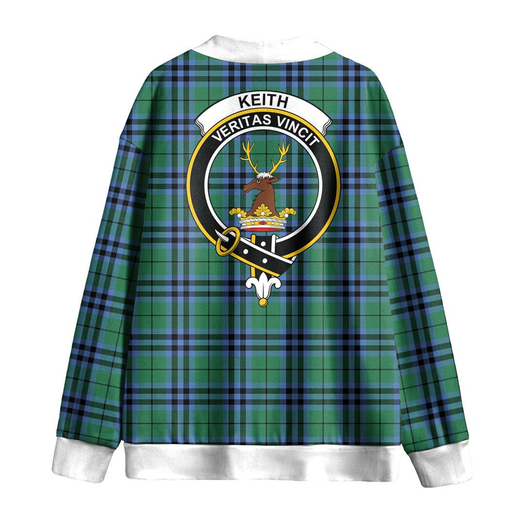 Keith Ancient Tartan Crest Knitted Fleece Cardigan