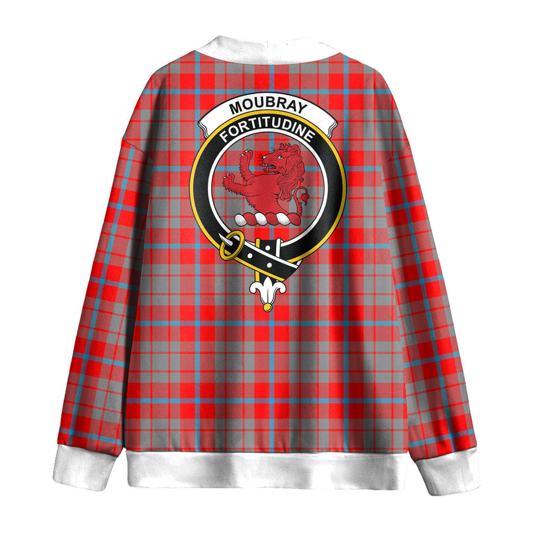 Moubray Tartan Crest Knitted Fleece Cardigan