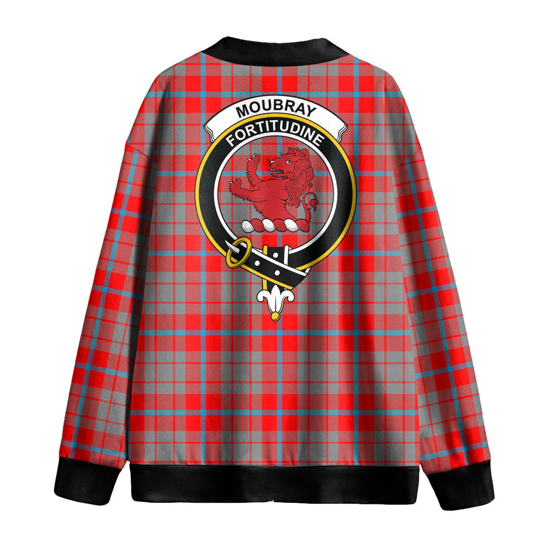 Moubray Tartan Crest Knitted Fleece Cardigan