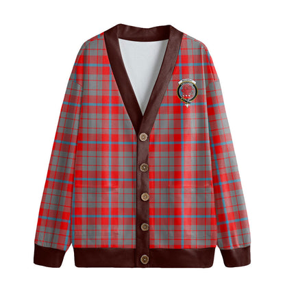 Moubray Tartan Crest Knitted Fleece Cardigan