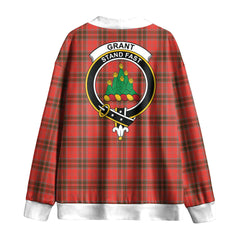 Grant Weathered Tartan Crest Knitted Fleece Cardigan