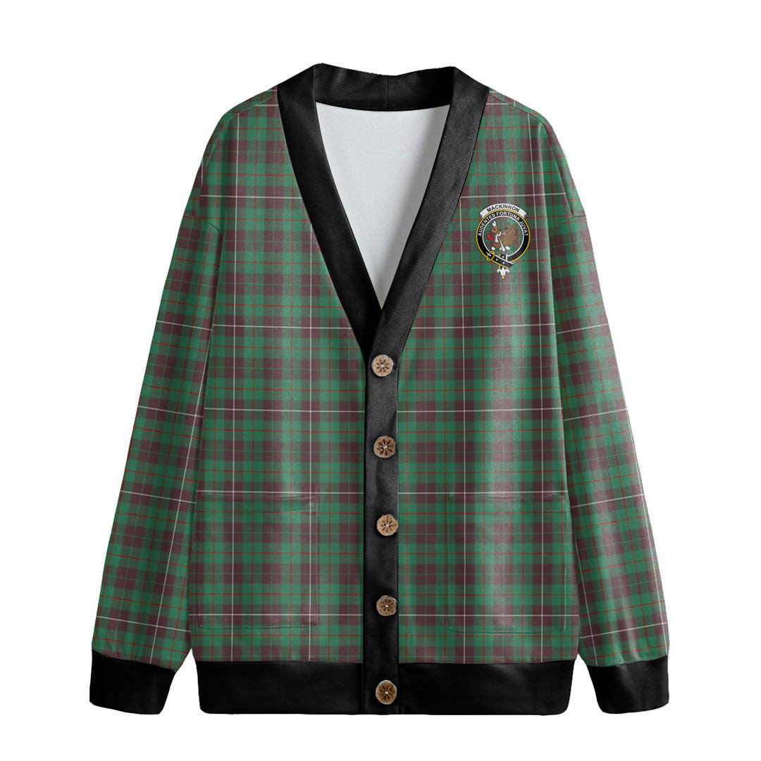 MacKinnon Hunting Ancient Tartan Crest Knitted Fleece Cardigan