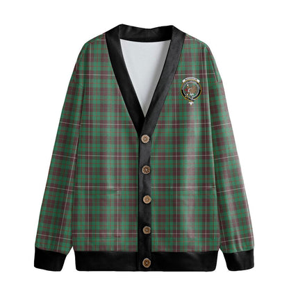 MacKinnon Hunting Ancient Tartan Crest Knitted Fleece Cardigan