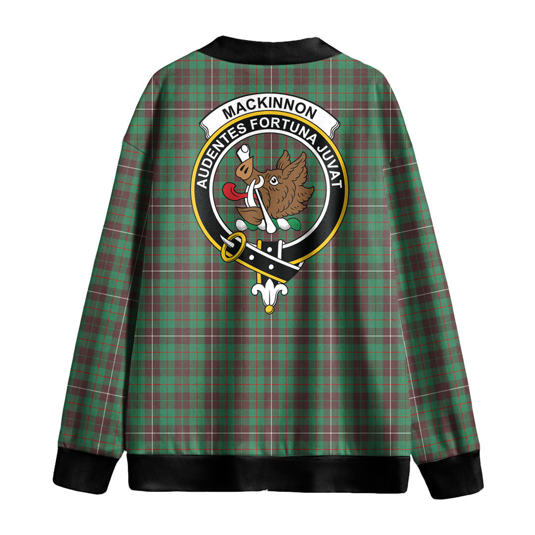 MacKinnon Hunting Ancient Tartan Crest Knitted Fleece Cardigan