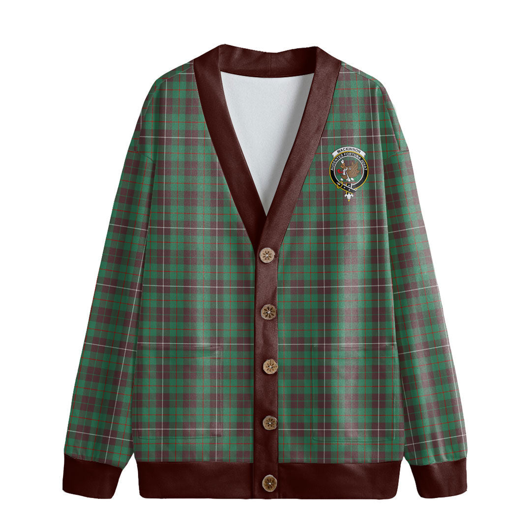 MacKinnon Hunting Ancient Tartan Crest Knitted Fleece Cardigan