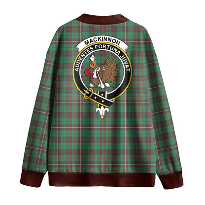 MacKinnon Hunting Ancient Tartan Crest Knitted Fleece Cardigan