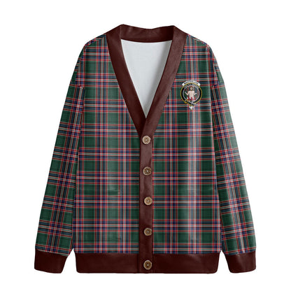 MacFarlane Hunting Modern Tartan Crest Knitted Fleece Cardigan