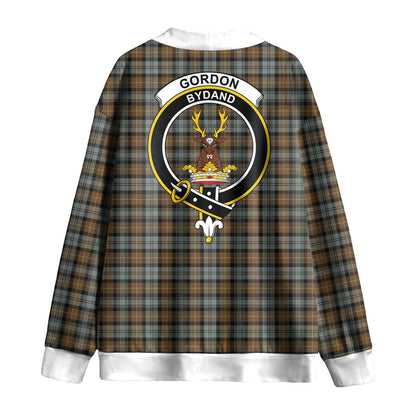 Gordon Weathered Tartan Crest Knitted Fleece Cardigan