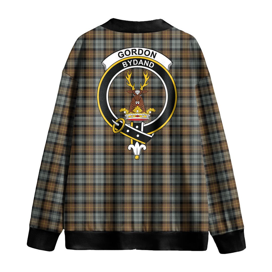 Gordon Weathered Tartan Crest Knitted Fleece Cardigan