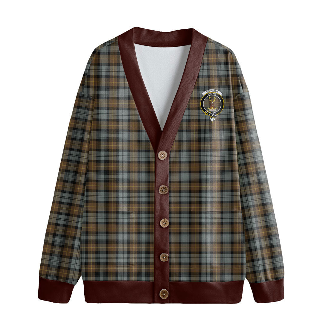 Gordon Weathered Tartan Crest Knitted Fleece Cardigan