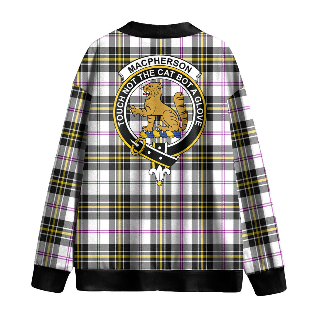 MacPherson Dress Modern Tartan Crest Knitted Fleece Cardigan