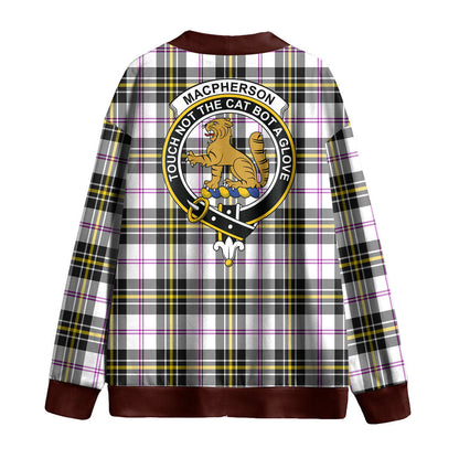 MacPherson Dress Modern Tartan Crest Knitted Fleece Cardigan