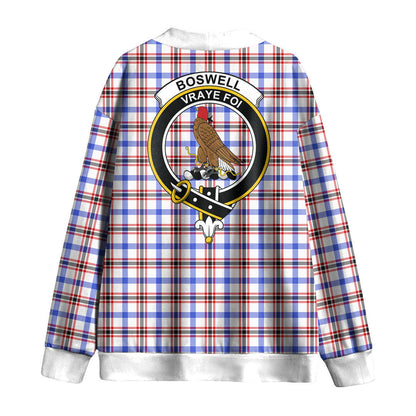 Boswell Modern Tartan Crest Knitted Fleece Cardigan