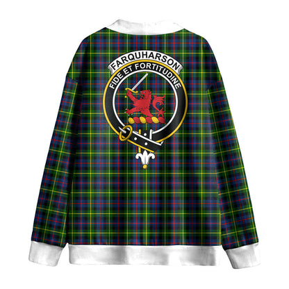 Farquharson Modern Tartan Crest Knitted Fleece Cardigan