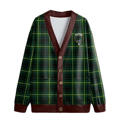 MacArthur Modern Tartan Crest Knitted Fleece Cardigan