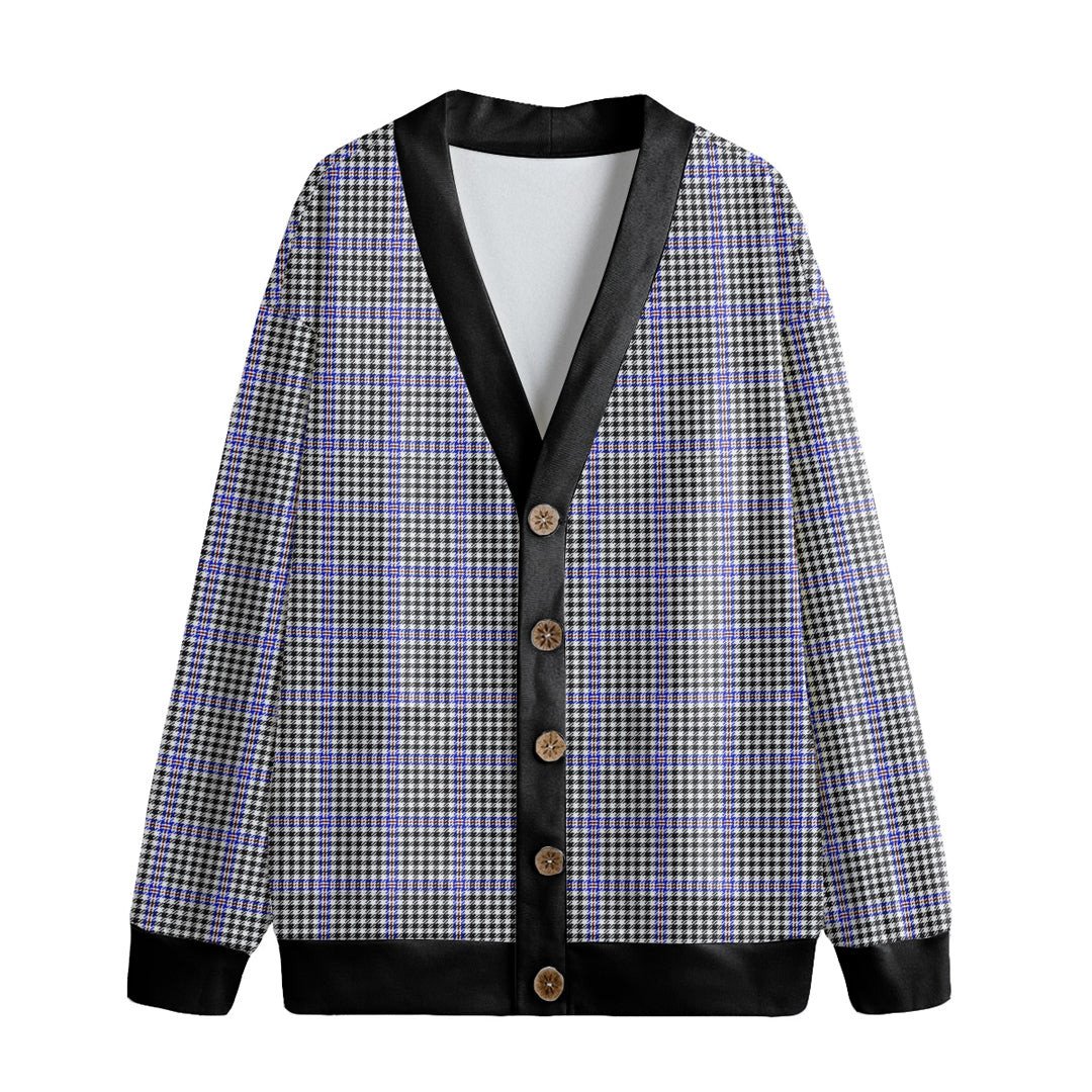 Sir Walter Scott Tartan Plaid Knitted Fleece Cardigan