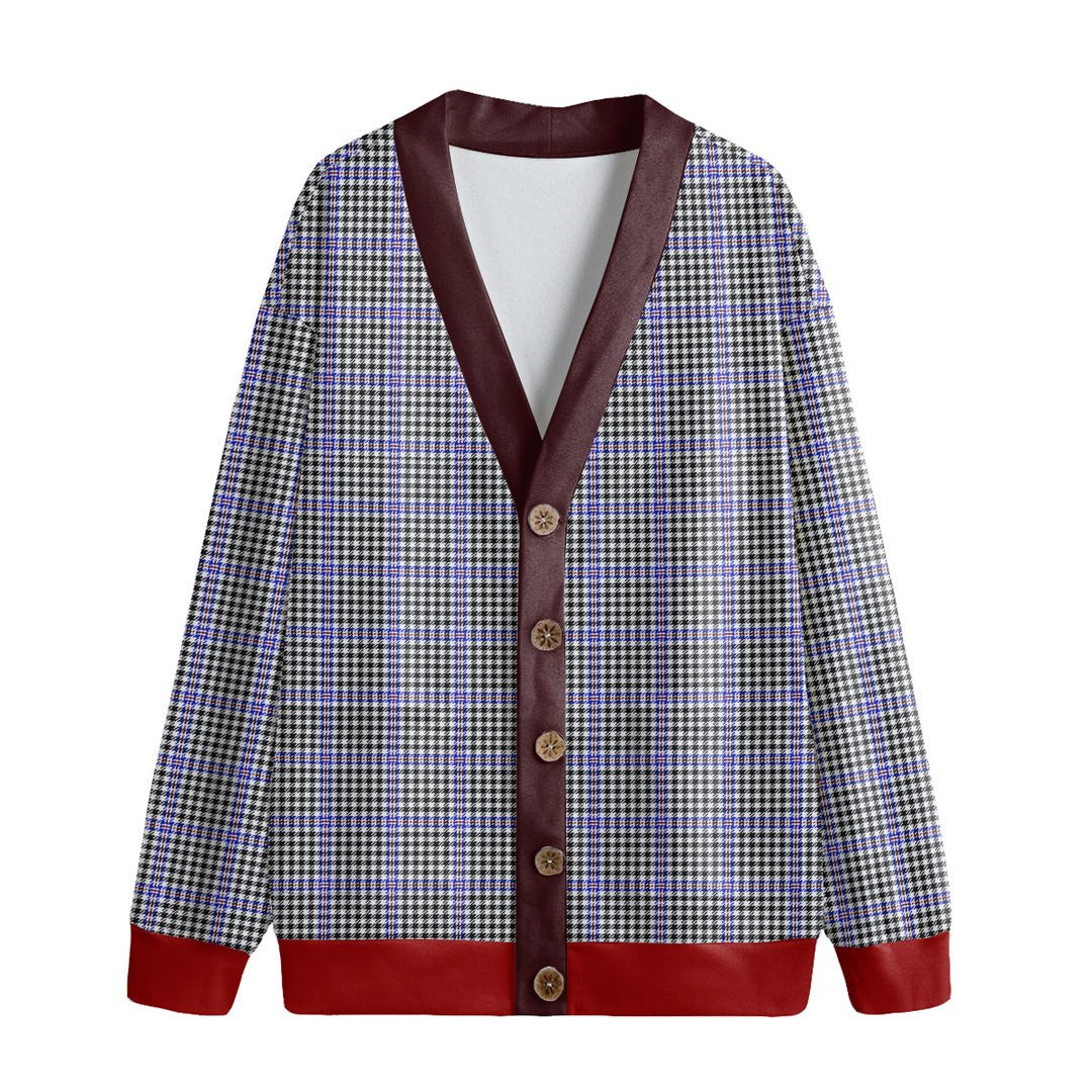 Sir Walter Scott Tartan Plaid Knitted Fleece Cardigan