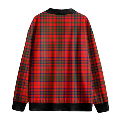 Matheson Modern Tartan Plaid Knitted Fleece Cardigan