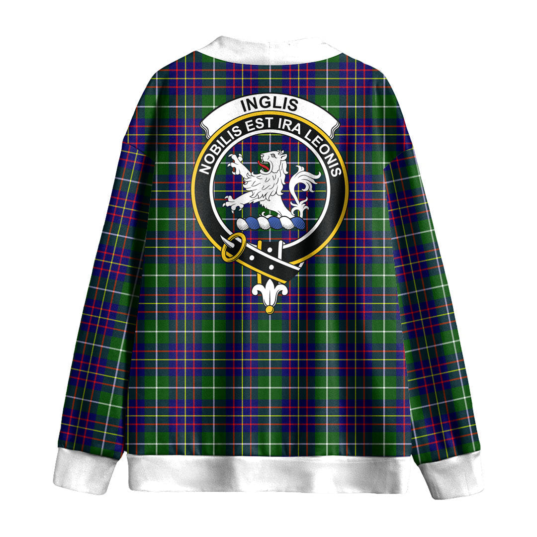 Inglis Modern Tartan Crest Knitted Fleece Cardigan