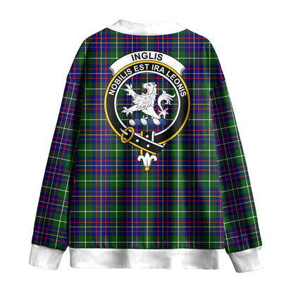 Inglis Modern Tartan Crest Knitted Fleece Cardigan