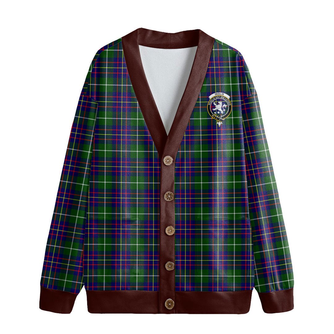 Inglis Modern Tartan Crest Knitted Fleece Cardigan