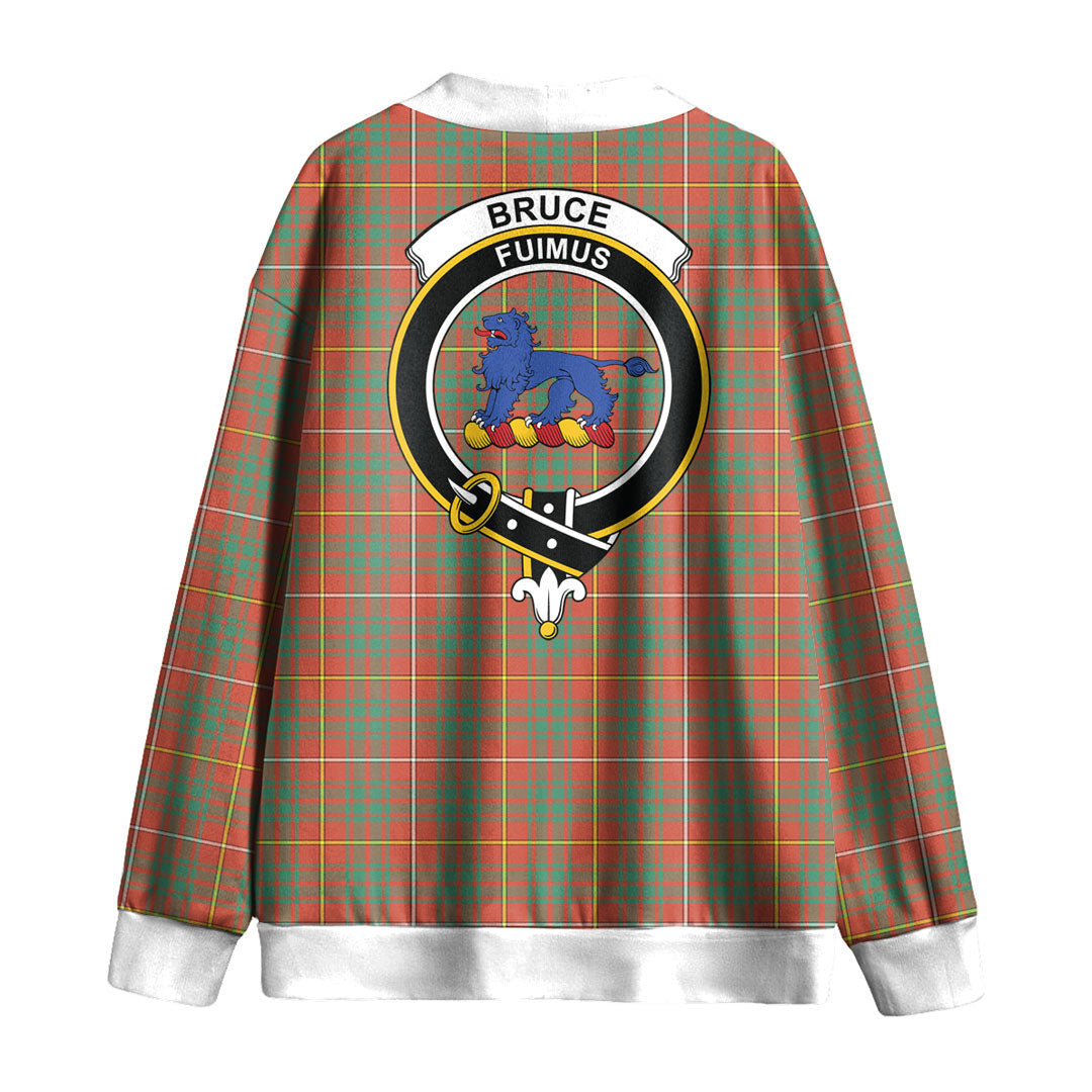 Bruce Ancient Tartan Crest Knitted Fleece Cardigan