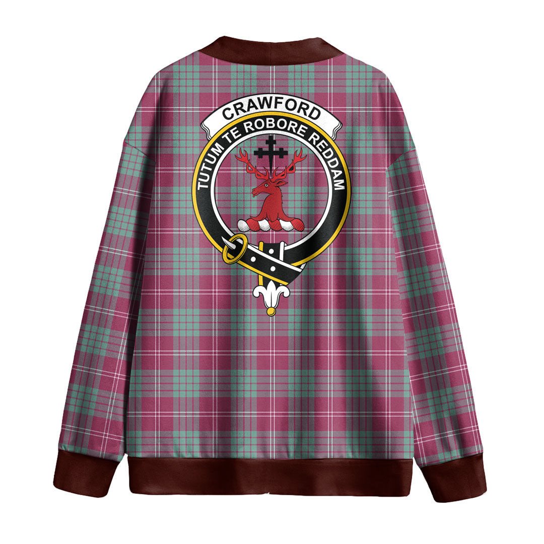 Crawford Ancient Tartan Crest Knitted Fleece Cardigan