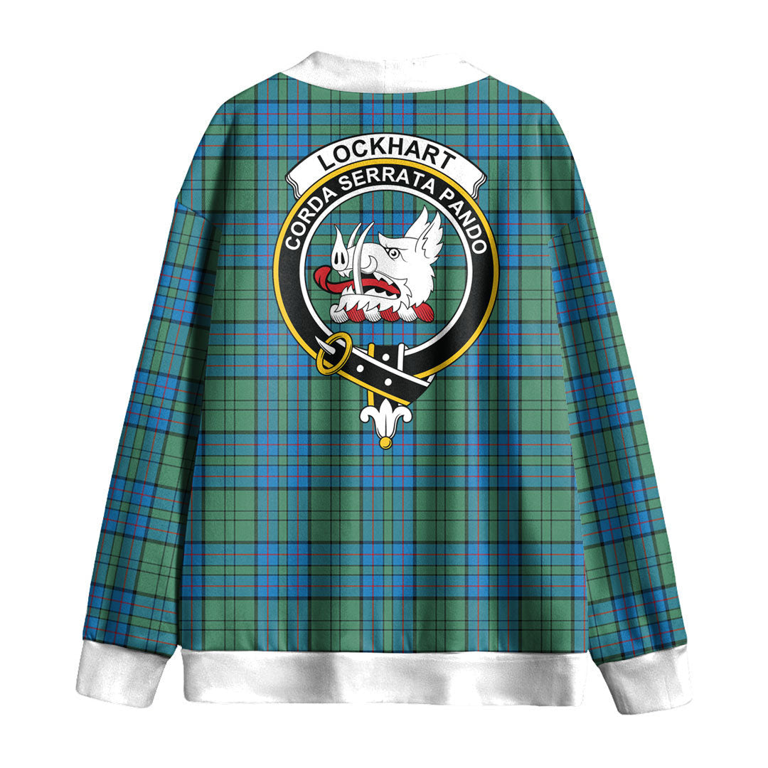 Lockhart Tartan Crest Knitted Fleece Cardigan