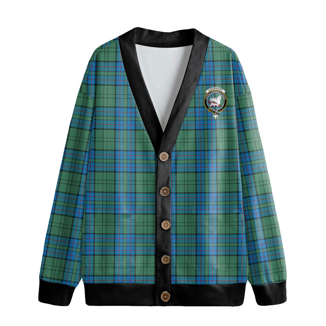 Lockhart Tartan Crest Knitted Fleece Cardigan