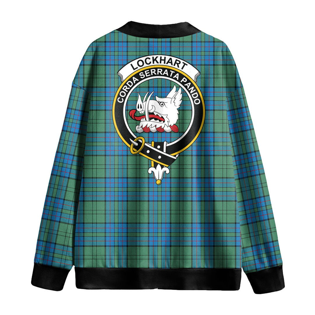 Lockhart Tartan Crest Knitted Fleece Cardigan