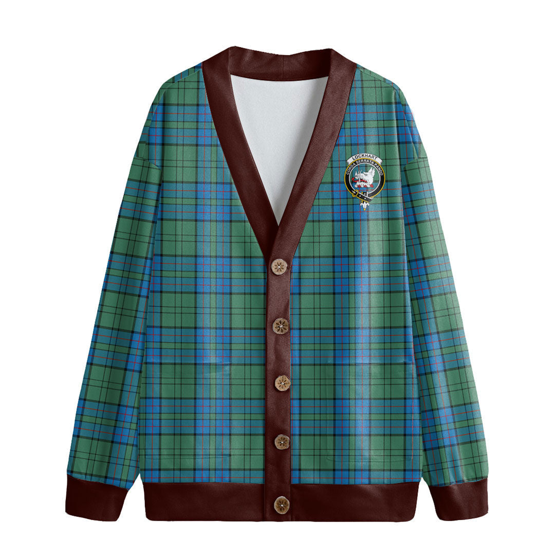 Lockhart Tartan Crest Knitted Fleece Cardigan