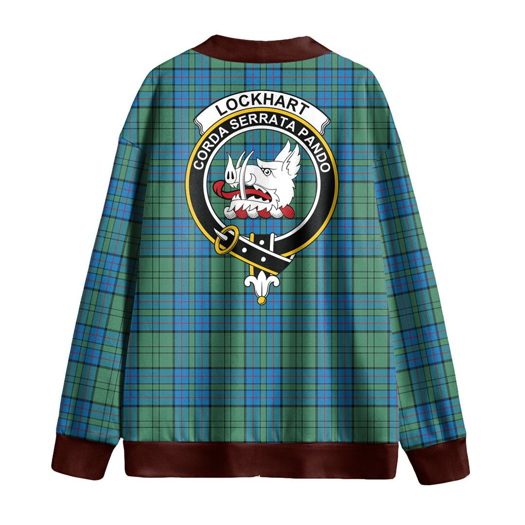 Lockhart Tartan Crest Knitted Fleece Cardigan