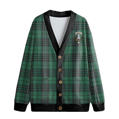 MacLean Hunting Ancient Tartan Crest Knitted Fleece Cardigan