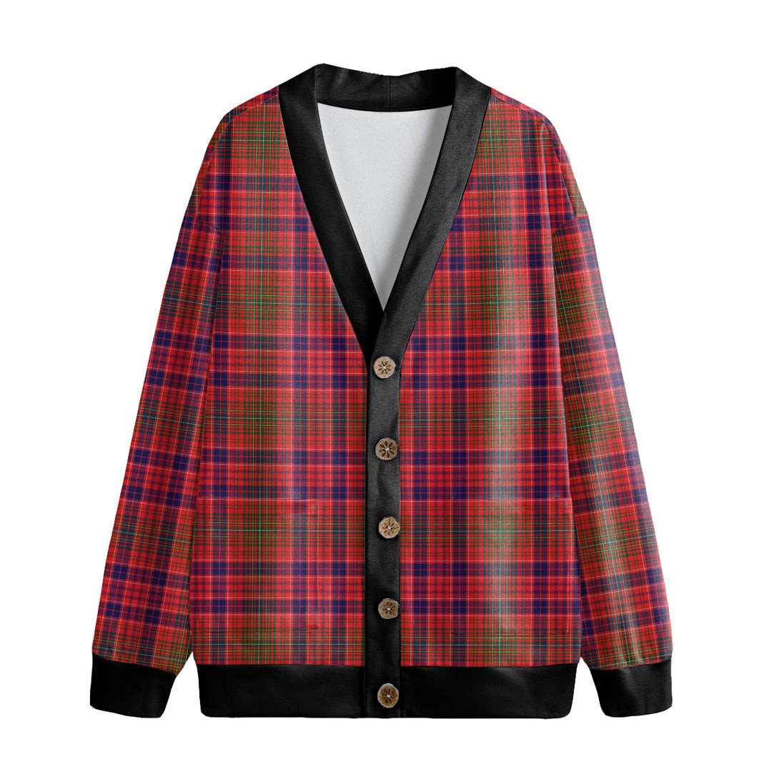 Lumsden Modern Tartan Plaid Knitted Fleece Cardigan