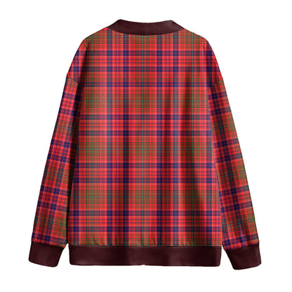 Lumsden Modern Tartan Plaid Knitted Fleece Cardigan