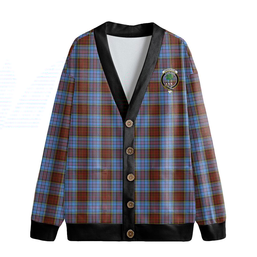 Anderson Modern Tartan Crest Knitted Fleece Cardigan