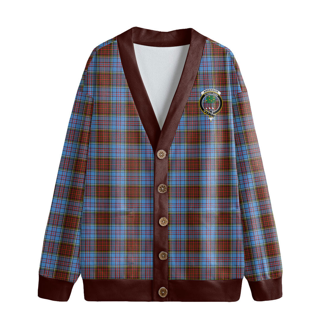 Anderson Modern Tartan Crest Knitted Fleece Cardigan