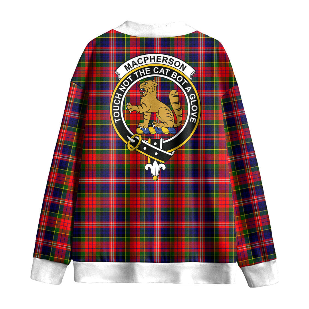 MacPherson Modern Tartan Crest Knitted Fleece Cardigan