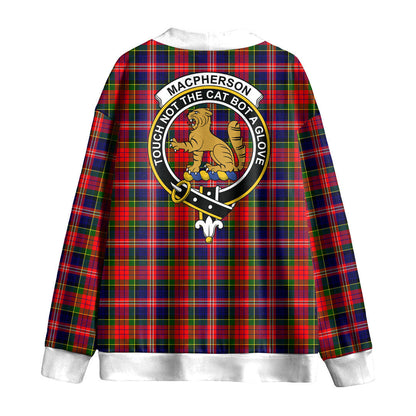 MacPherson Modern Tartan Crest Knitted Fleece Cardigan