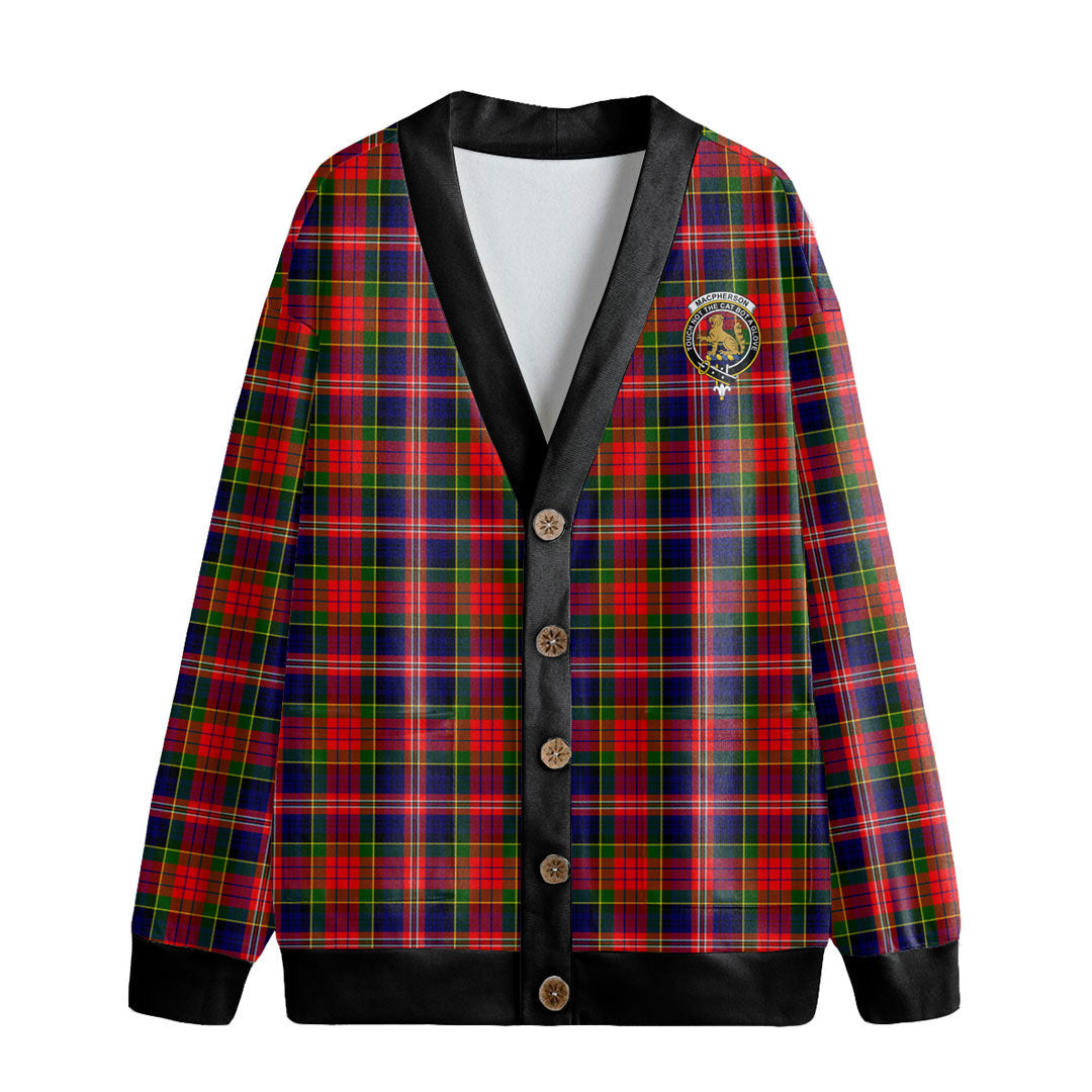 MacPherson Modern Tartan Crest Knitted Fleece Cardigan