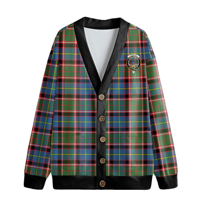 Stirling Bannockburn District Tartan Crest Knitted Fleece Cardigan